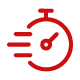 red stopwatch icon illustrating time management for 3 tasks or goals